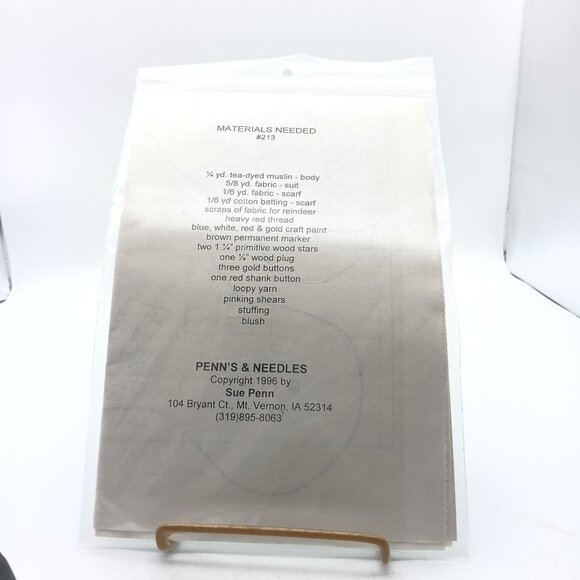 Penns & Needles To Be Jolly Primitive Doll Pattern 1996 - Picture 2 of 2